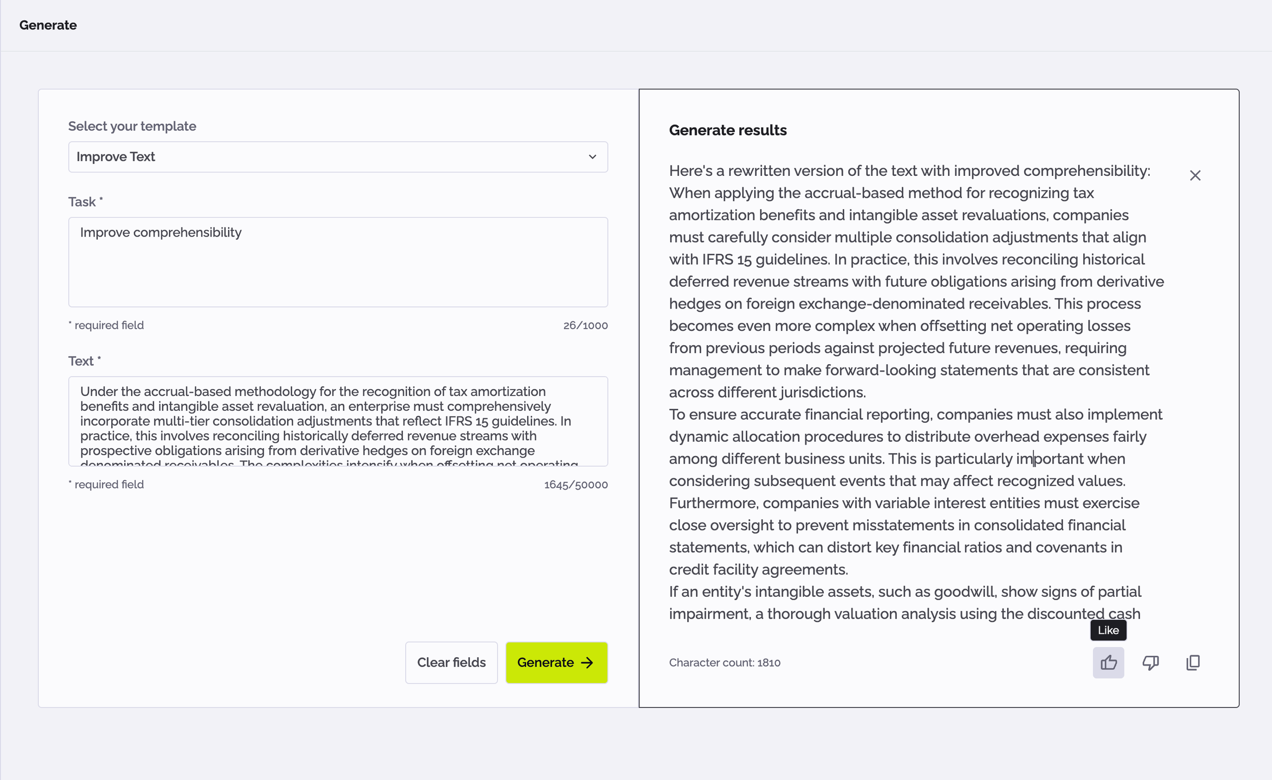 assistant-generate-like