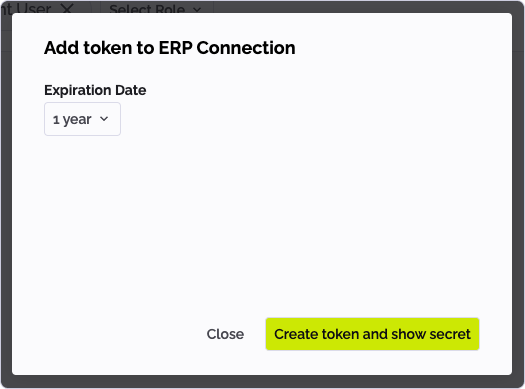 Screenshot Create Token